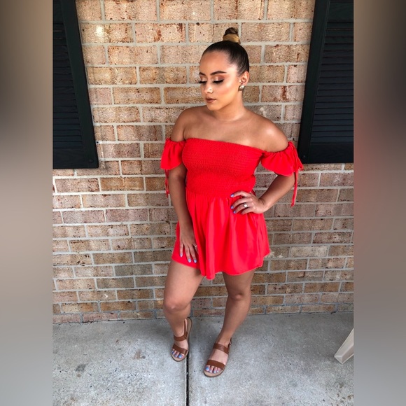 Off the Shoulder Romper - Picture 1 of 3